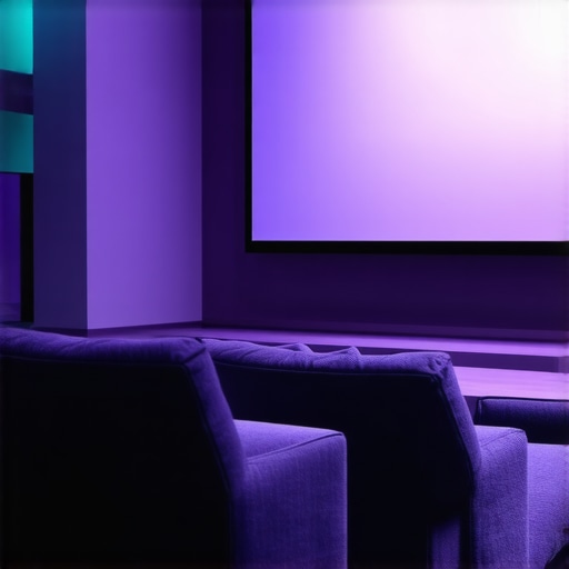 High-gain and ambient light rejecting projection screens in a home theater setting