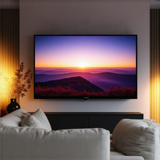Bright living room with high-gain ALR projection screen demonstrating ambient light rejection